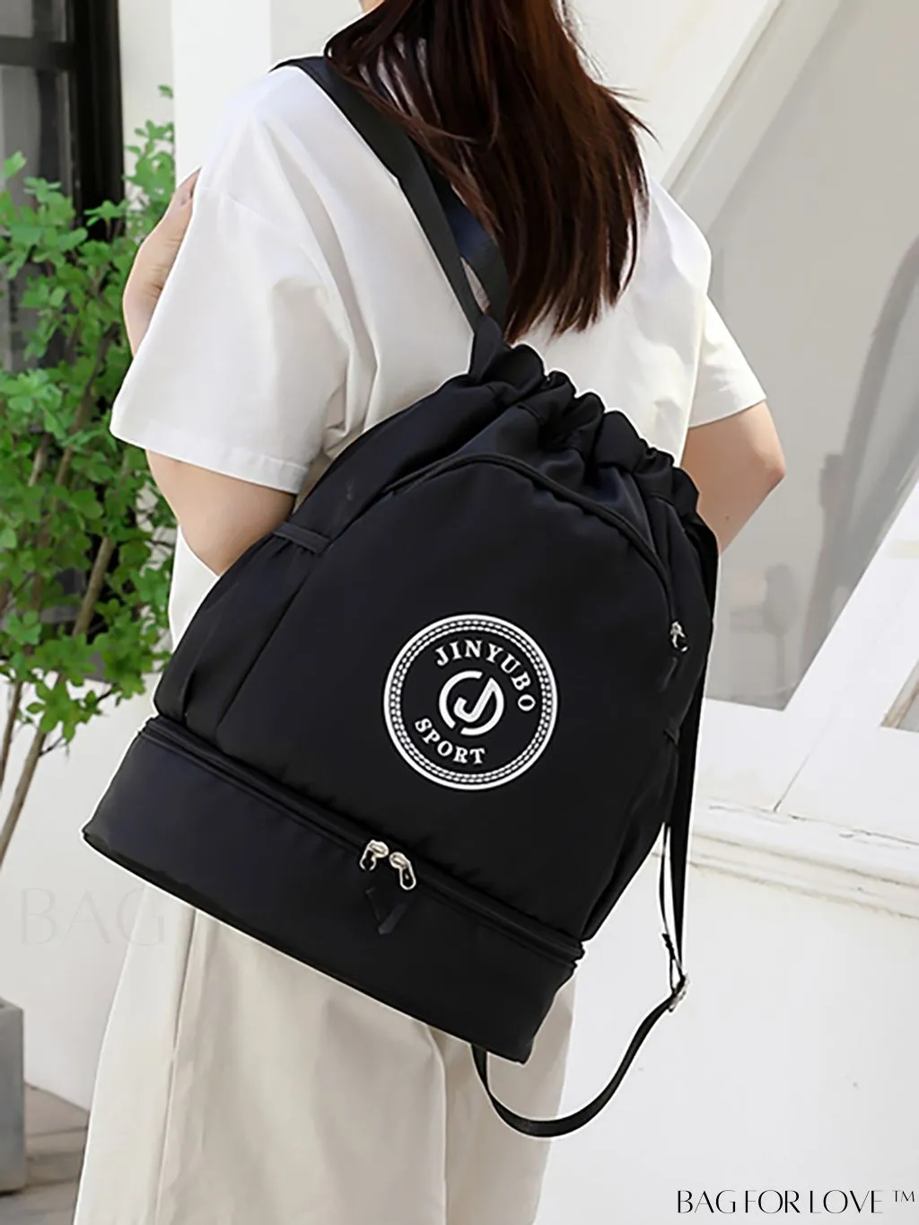 BagForLove - Versatile Drawstring Backpack with Separate Shoe Compartment, Lightweight & Stylish for Everyday Commute, Gym, Running