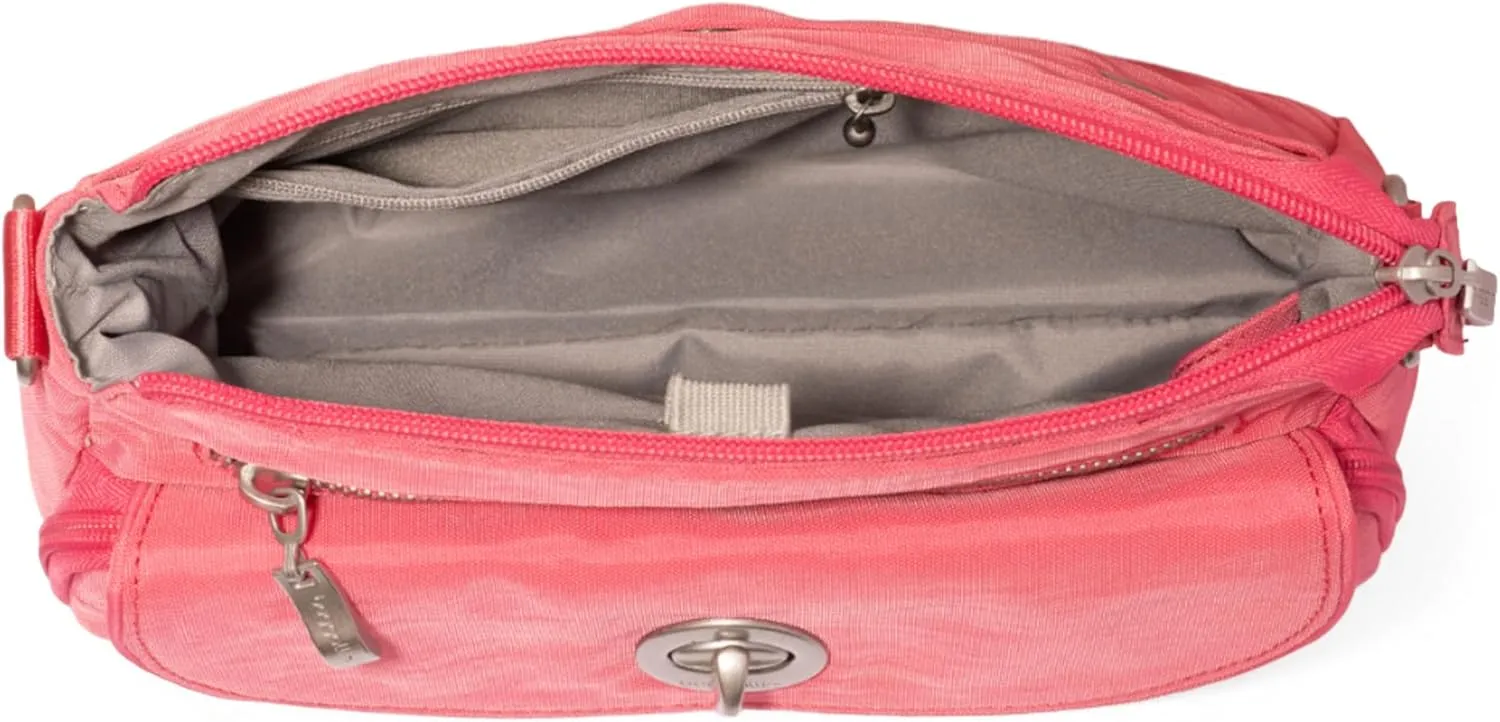 Baggallini Calais Crossbody Bags for Women 9.5"x7" Travel Handbag Purse w/RFID Front Wallet Lightweight Water-Resistant