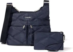 Baggallini Cross Over Crossbody Bag for Women - RFID Travel Bag with Adjustable Strap - Lightweight Water-Resistant Crossbody Purse