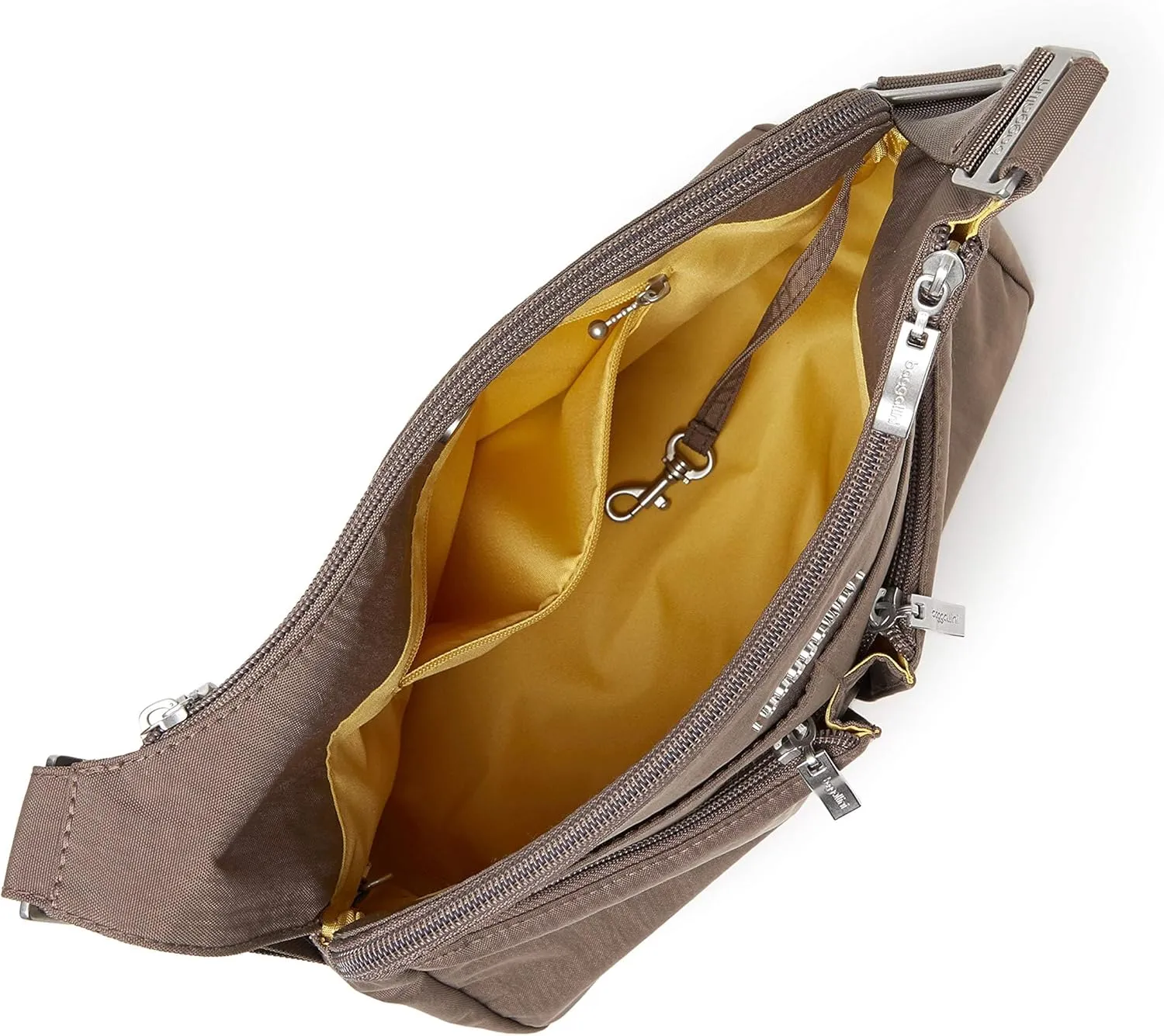 Baggallini Cross Over Crossbody Women 11x8.5 Medium Travel Bag Lightweight Water-Resistant Nylon Organized Handbag Purse