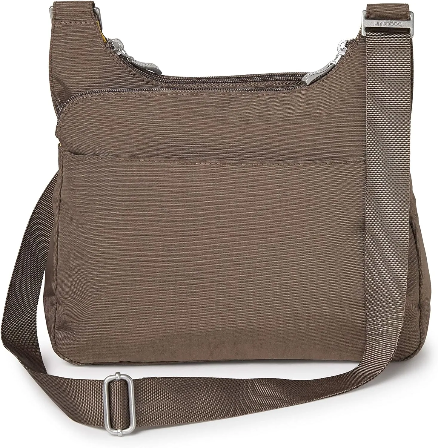Baggallini Cross Over Crossbody Women 11x8.5 Medium Travel Bag Lightweight Water-Resistant Nylon Organized Handbag Purse