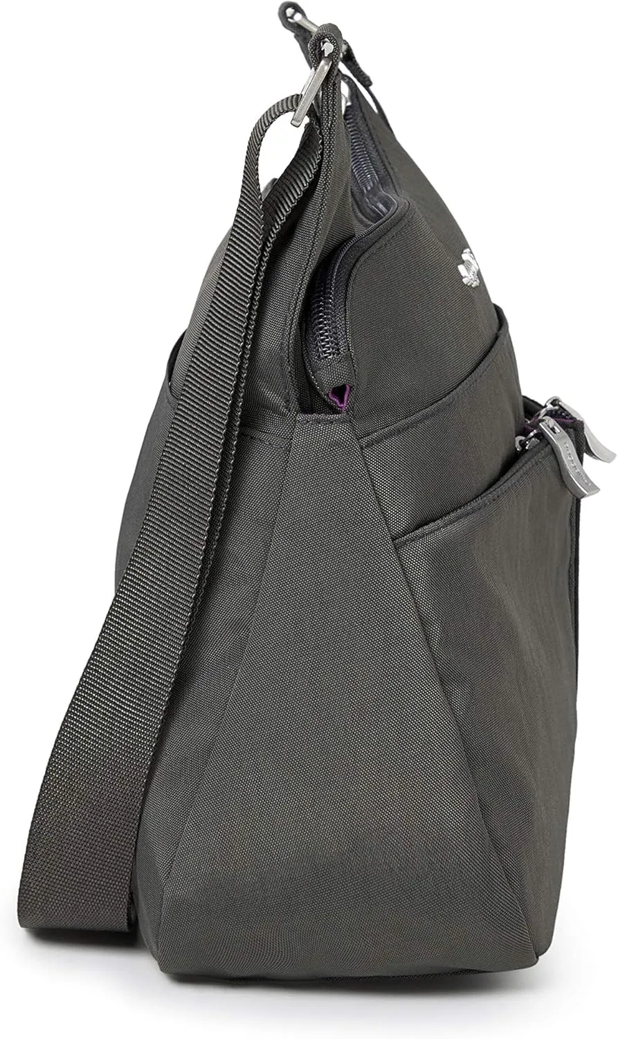 Baggallini Cross Over Crossbody Women 11x8.5 Medium Travel Bag Lightweight Water-Resistant Nylon Organized Handbag Purse