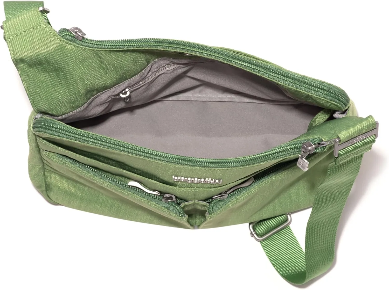 Baggallini Cross Over Crossbody Women 11x8.5 Medium Travel Bag Lightweight Water-Resistant Nylon Organized Handbag Purse