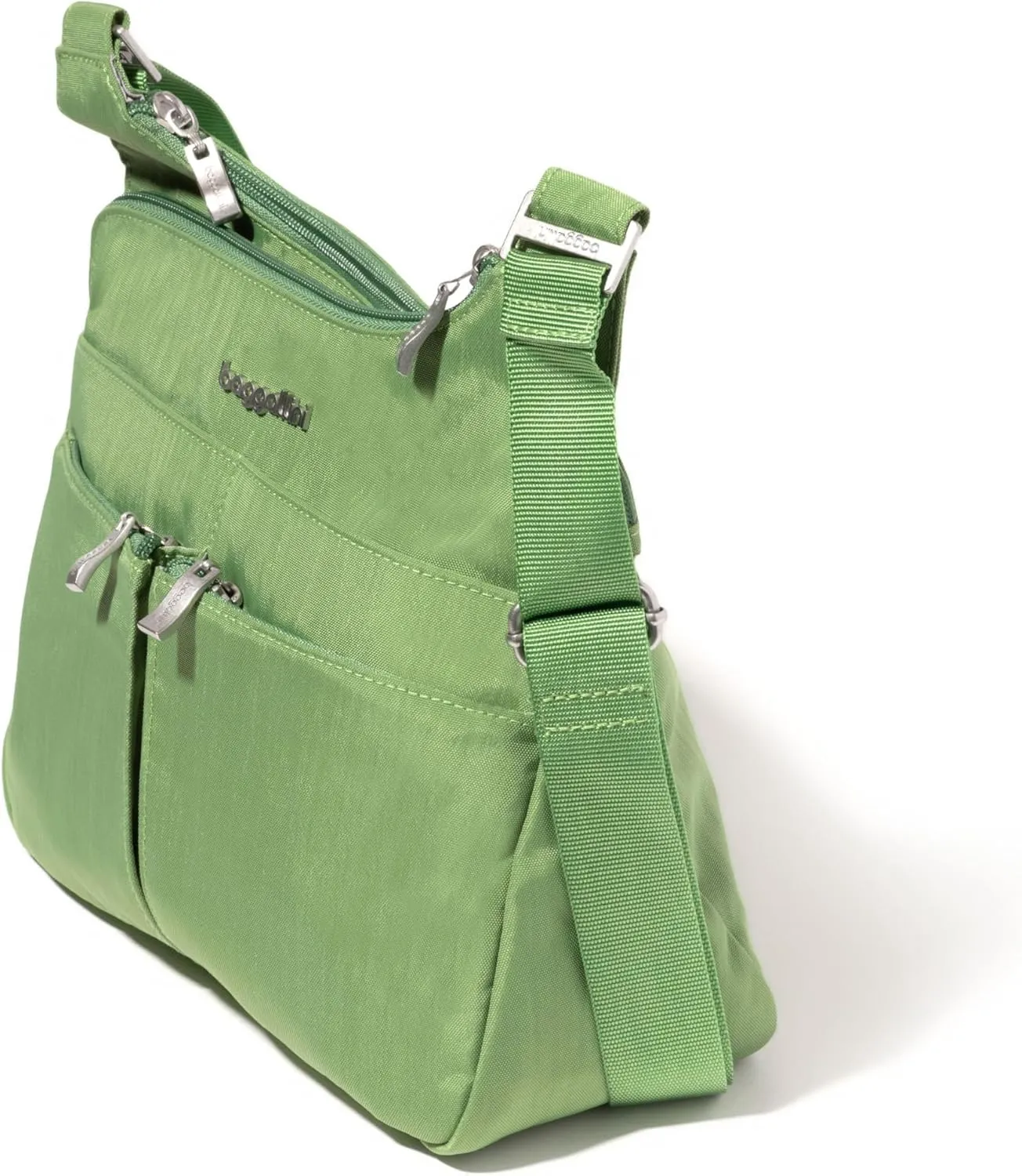 Baggallini Cross Over Crossbody Women 11x8.5 Medium Travel Bag Lightweight Water-Resistant Nylon Organized Handbag Purse