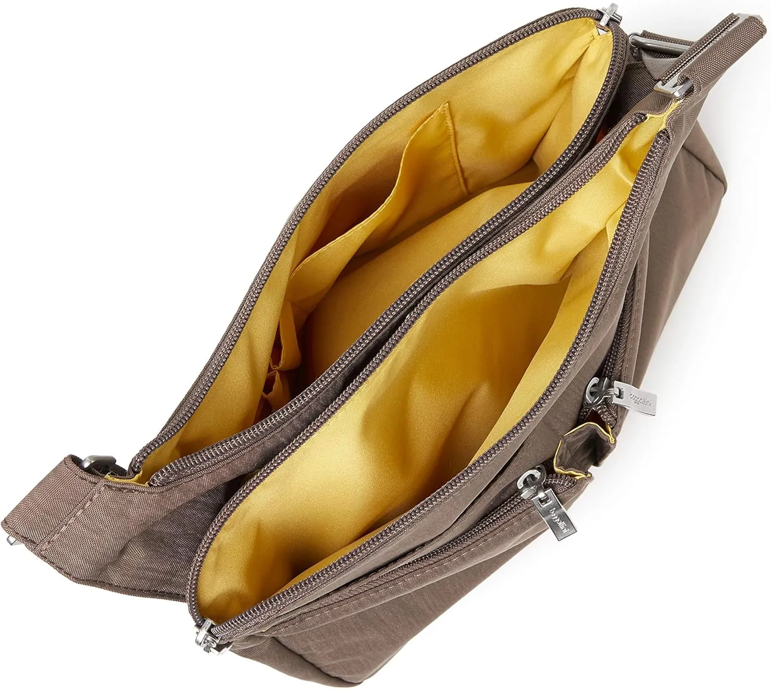 Baggallini Cross Over Crossbody Women 11x8.5 Medium Travel Bag Lightweight Water-Resistant Nylon Organized Handbag Purse