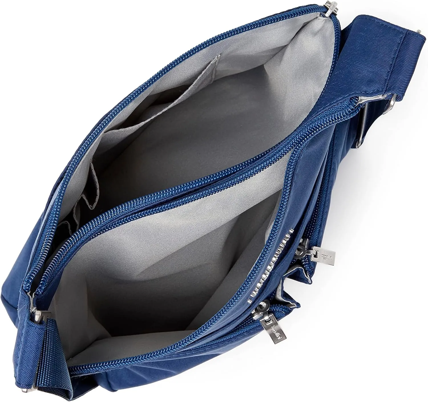 Baggallini Cross Over Crossbody Women 11x8.5 Medium Travel Bag Lightweight Water-Resistant Nylon Organized Handbag Purse