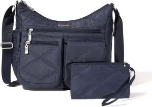 Baggallini Everywhere Bagg - Hobo Crossbody Bag for Women with RFID Wristlet – Water-resistant Travel Bag