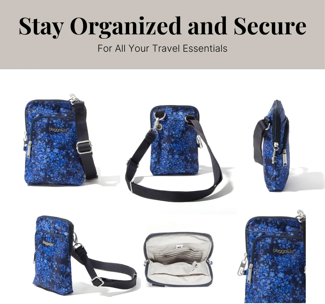 Baggallini Securtex Anti-Theft Activity Crossbody Bag