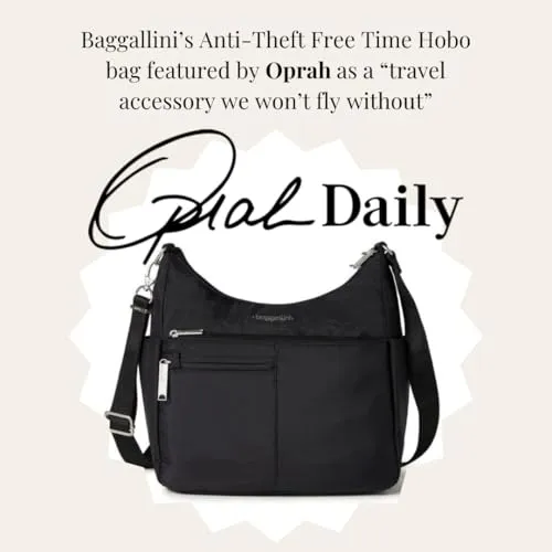 Baggallini Securtex® Anti-theft Free Time Crossbody Bag Cross Body, Charcoal, One Size US