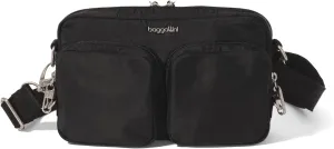 Baggallini Securtex Anti-Theft Treasure Crossbody 9"x5.5" Lightweight Travel Purse with RFID Card Slots Locking Zippers