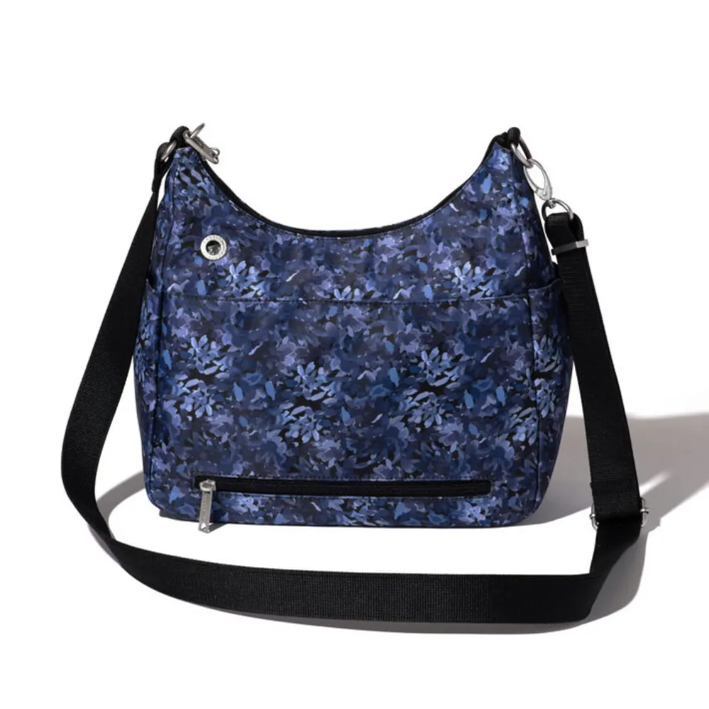 Baggallini Securtex Free Time Indigo Petal Crossbody Bag (Women's)