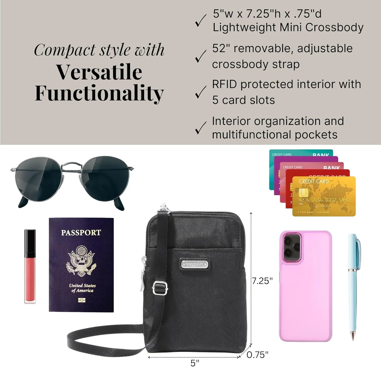 Baggallini Take Two Bryant RFID Crossbody Bag