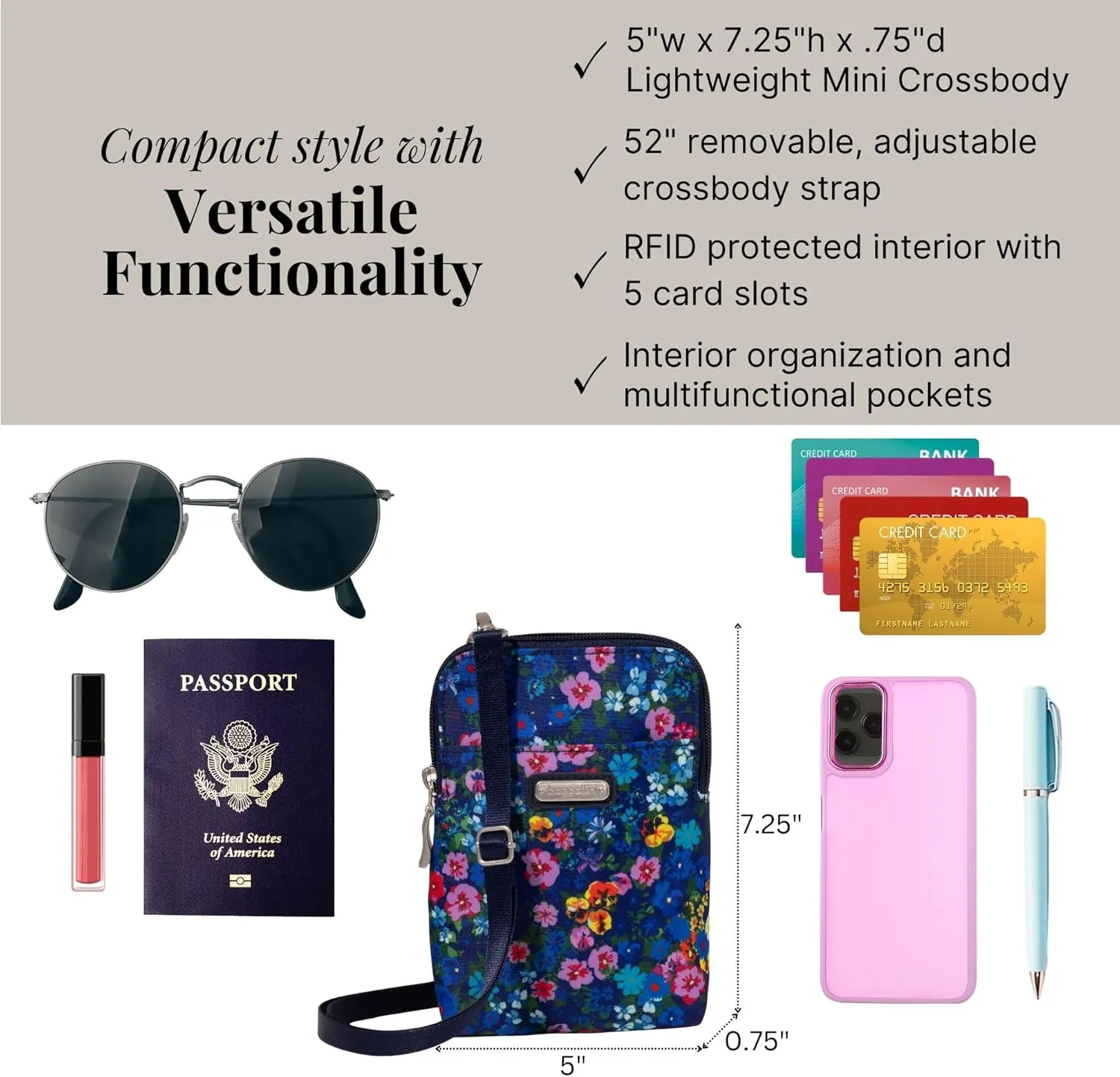 Baggallini Take Two Bryant RFID Crossbody Bag