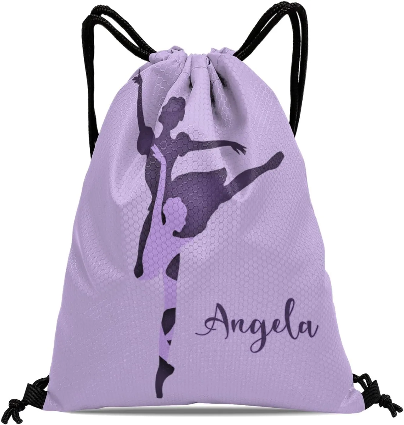 Ballet Soul Dancer Purple Waterproof Drawstring Backpack for Sports Gym for Sackpack String Bag for Basketball Bag