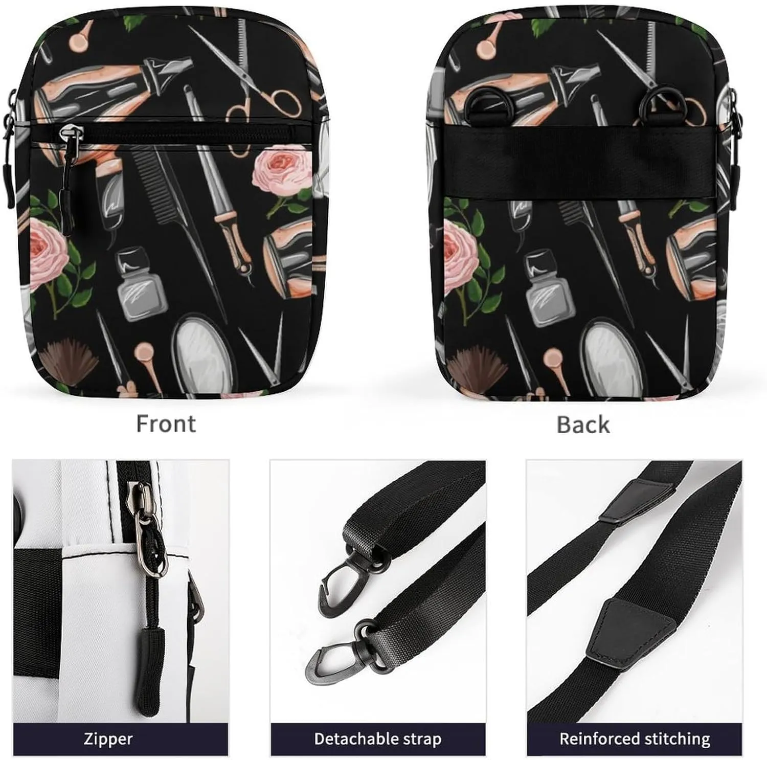 Barber Scissors Comb Crossbody Bag Small Shoulder Bag Waterproof, Lightweight And Convenient