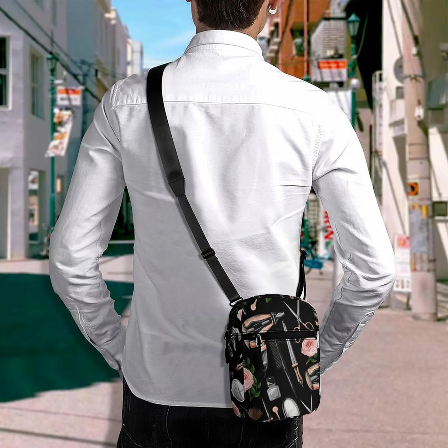 Barber Scissors Comb Crossbody Bag Small Shoulder Bag Waterproof, Lightweight And Convenient