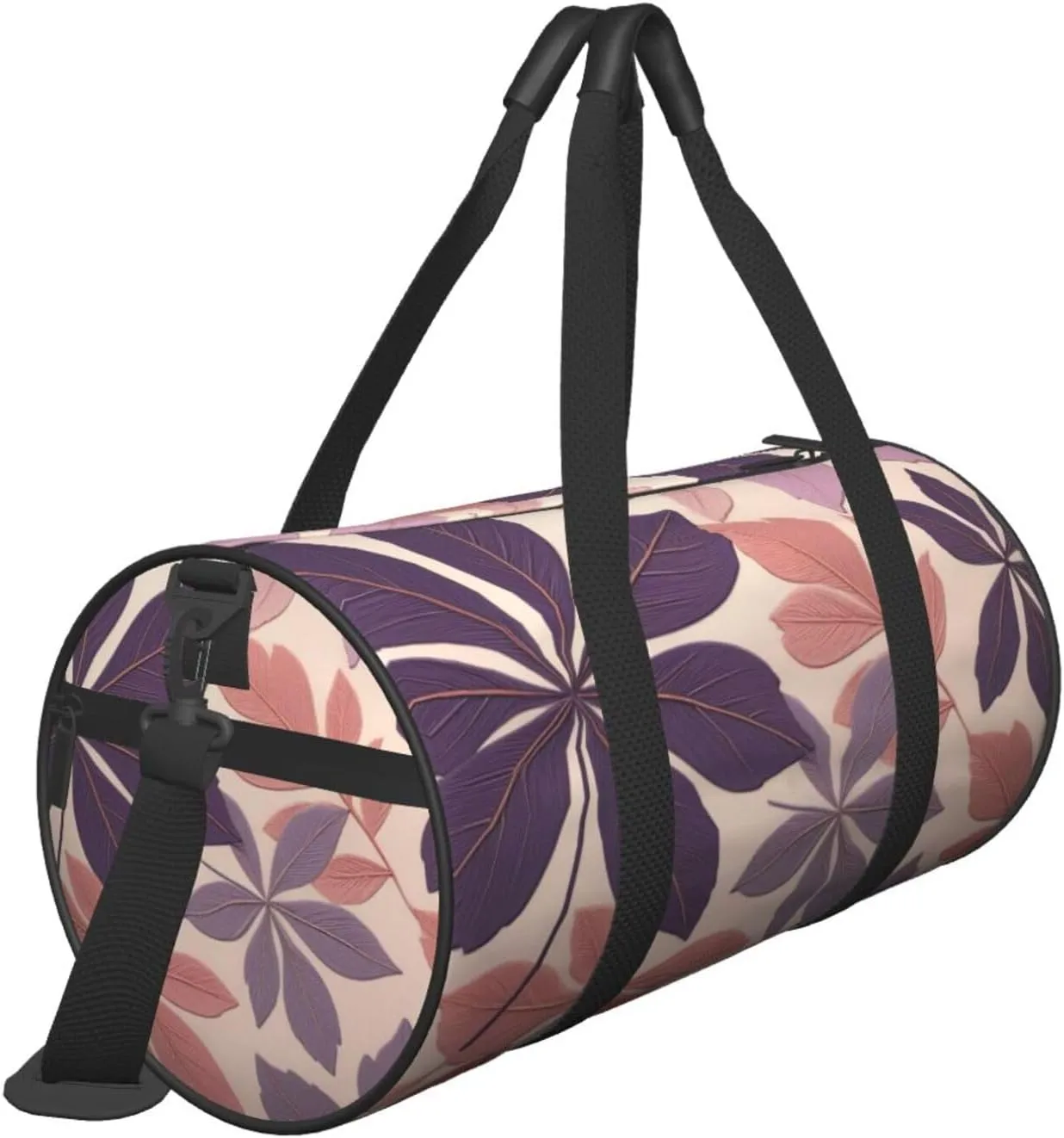 Beautiful grape leaves Printed Travel Bag,Round Personal Item Storage bag,Foldie Duffel Bag for Traveling Vacation,Fitness,Sports