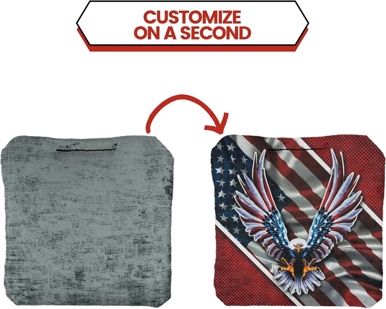 Beginner to Pro Custom Cornhole Bags Series, Personalized Cornhole Beans Bags Sets, Customize Corn Hole Bags for Your Loved Ones, Flag, State, College etc