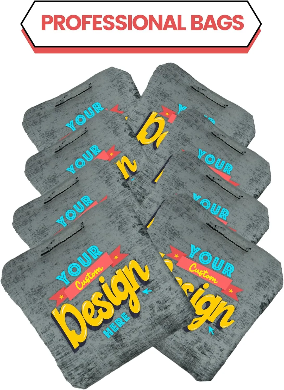 Beginner to Pro Custom Cornhole Bags Series, Personalized Cornhole Beans Bags Sets, Customize Corn Hole Bags for Your Loved Ones, Flag, State, College etc
