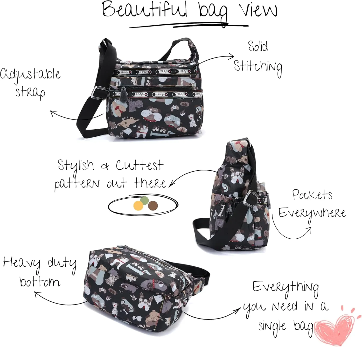 BEKILOLE Shoulder Bags for Women, Stylish and Functional Crossbody Bag for Women - Perfect for Travel and Everyday Use