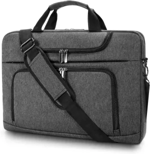BERTASCHE Laptop Bag 13.4-inch, Grey, Padded Laptop Compartment, Adjustable Shoulder Strap, Organized Interior