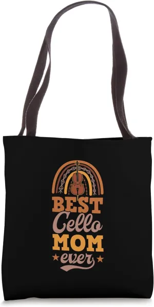 Best Cello Mom Ever Bohemian Rainbow Mothers Day Party Tote Bag
