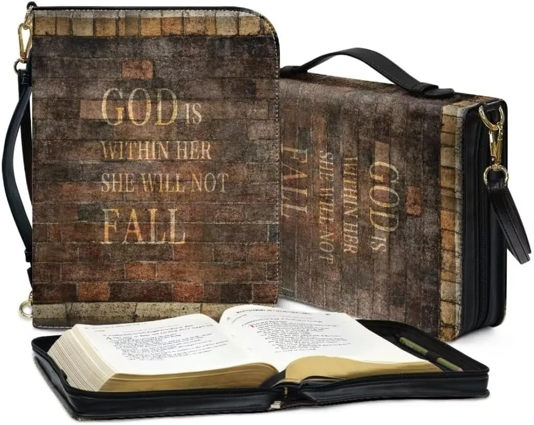 Bible Cover Case Bible Covers Carrying Bible Case Durable Multipurpose Handbag with Detachable Strap for Women Men