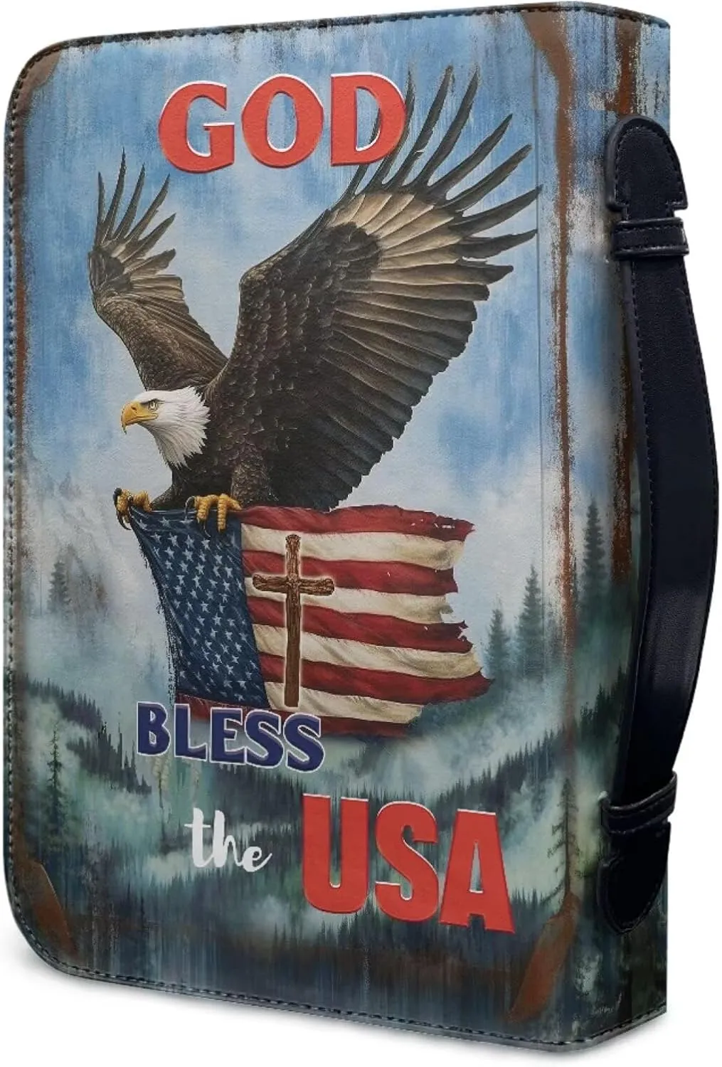 Bible Cover Case PU Leather Book Cover for Women Girls, Large Capacity Scripture Bag Bible Cover Bags