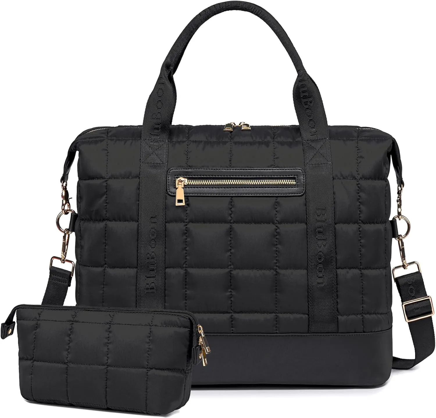 Bluboon Travel Tote Bag for Women Puffer Weekender Overnight Bag Large Duffle Bag for Travel with makeup bag