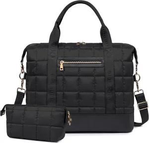 Bluboon Travel Tote Bag for Women Puffer Weekender Overnight Bag Large Duffle Bag for Travel with makeup bag
