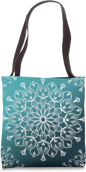 Blue Ombre Gradient Watercolor Boho Bohemian Zen Tote Bag