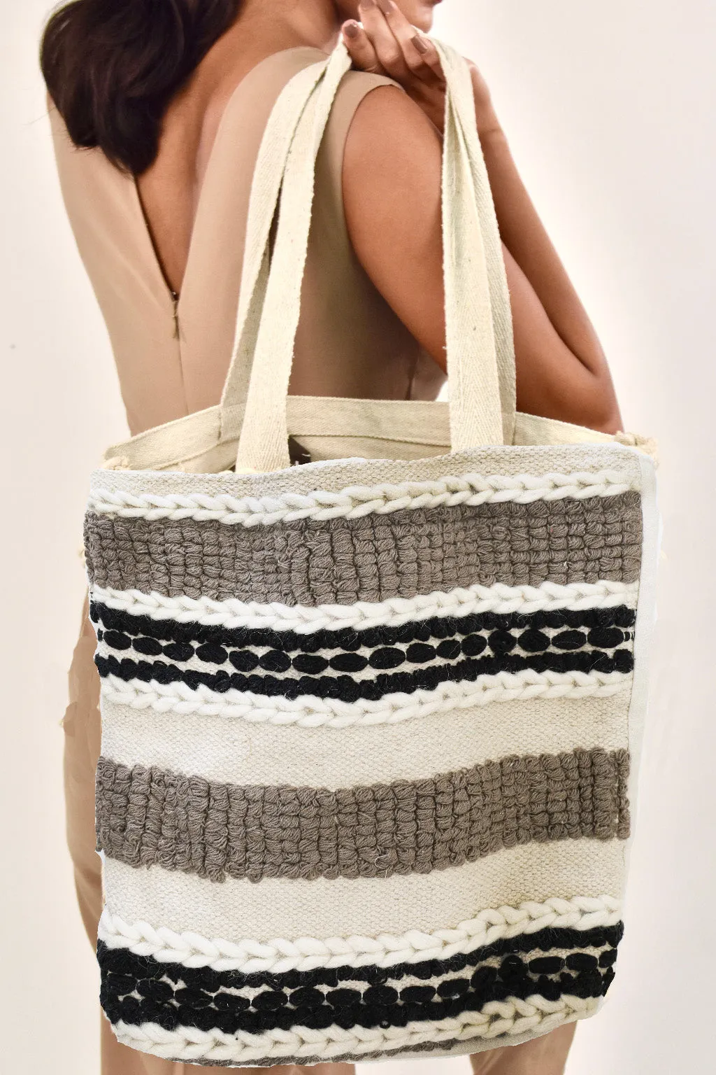 Bohemian Brown & Black Tote Bag