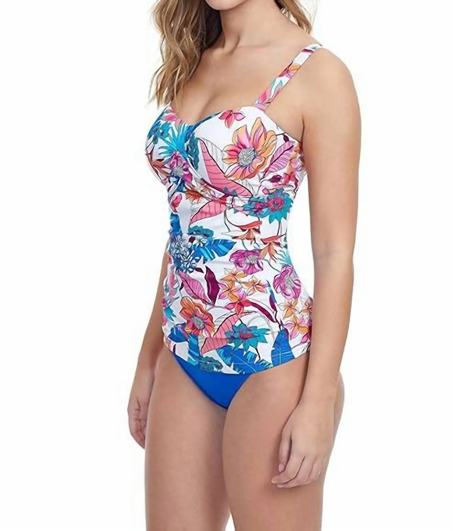 Bohemian Gypsy D-Cup Tankini In White Bohemian Gypsy