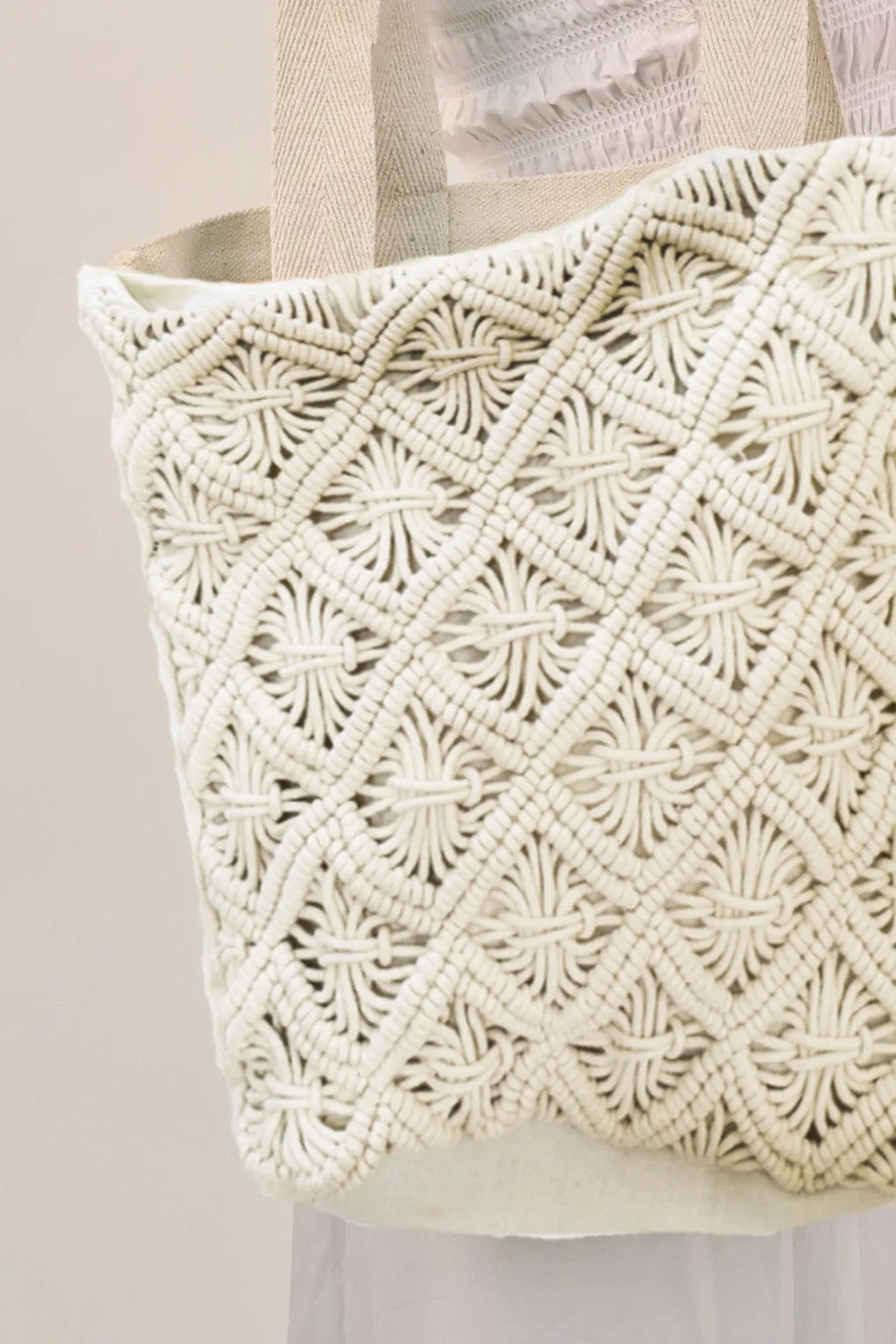 Bohemian Macrame Loops Tote Bag