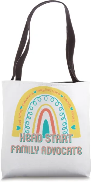 Bohemian Rainbow Head Start Family Advocate Design Tote Bag