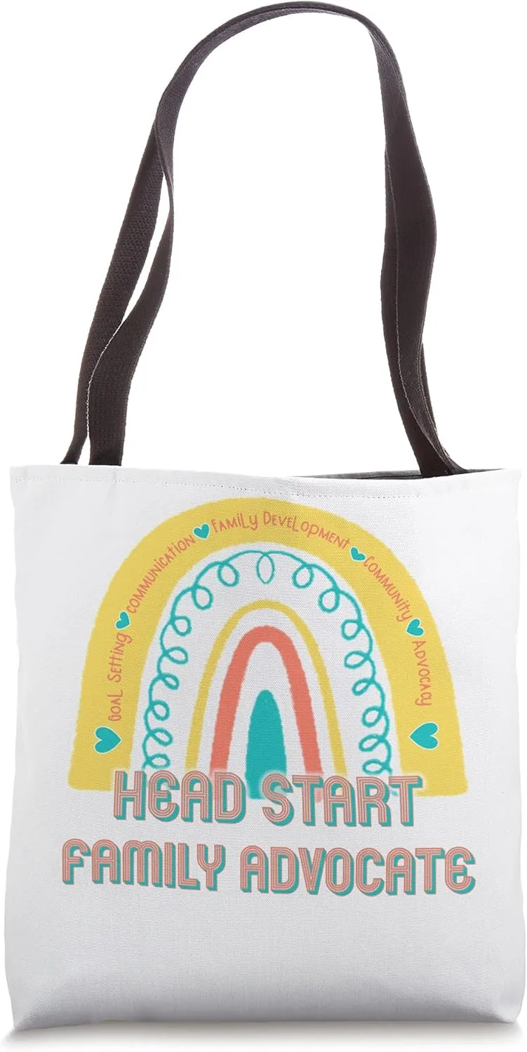 Bohemian Rainbow Head Start Family Advocate Design Tote Bag