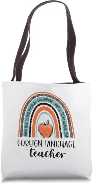 Boho Foreign Language Teacher Boho rainbow Tote Bag