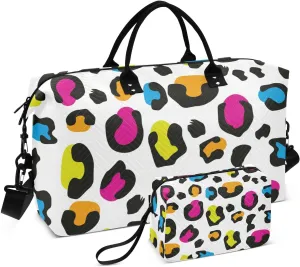 Bolaz Duffle Bag for Travel-Colorful Leopard Print， Easy Update Large Magnectic Sticker Refrigerator Magnets Decor Wash Machine Magnet Decals23"x26"