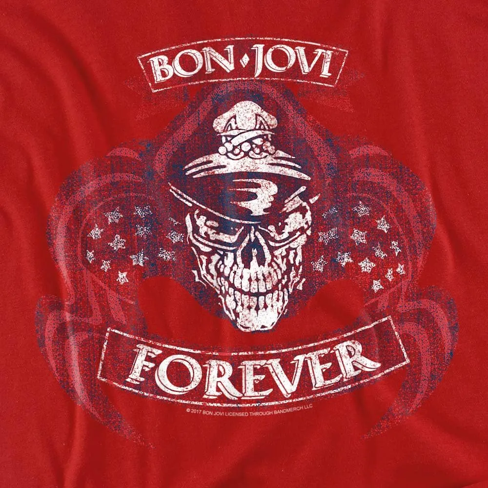 Bon Jovi Forever Skull Unisex Adult T Shirt for Men and Women