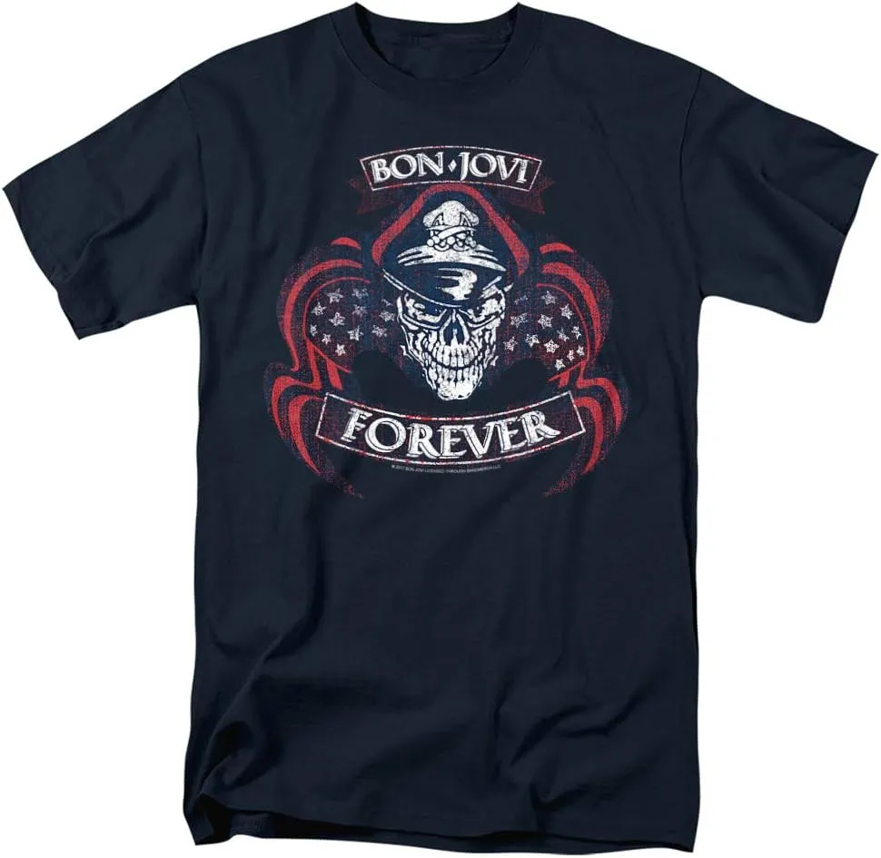 Bon Jovi Forever Skull Unisex Adult T Shirt for Men and Women