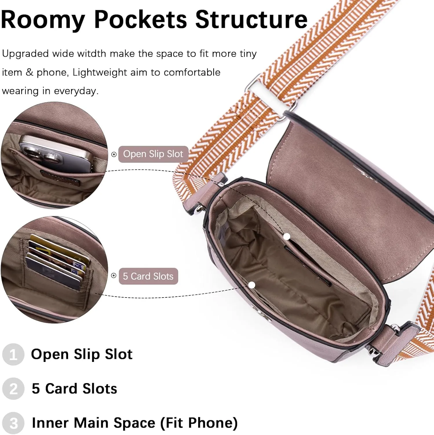 BOSTANTEN Small Crossbody Bags for Women Cell Phone Purse Leather Wallet Handbags with Card Slots