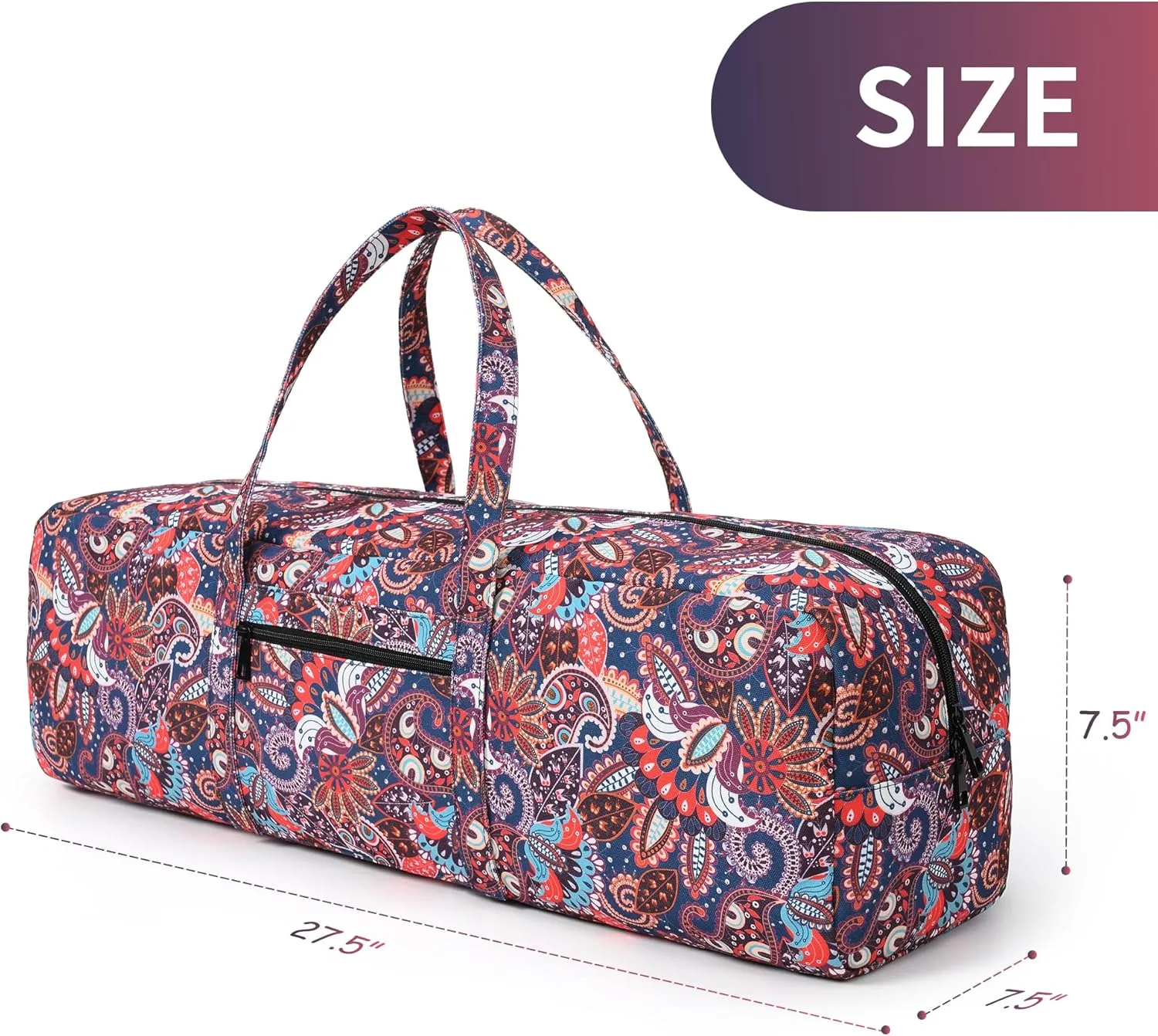Boulder Bee | Yoga Mat Bag | Large Yoga Mat Carrier with Wet Pocket | Yoga Gifts | Gym Tote Bag for Women