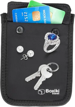 Boxiki Travel BRA WALLET - Hidden Money Pouch with Adjustable Elastic Strap - Perfect Secret Pocket Protect Your Credit Cards Cash Valuables