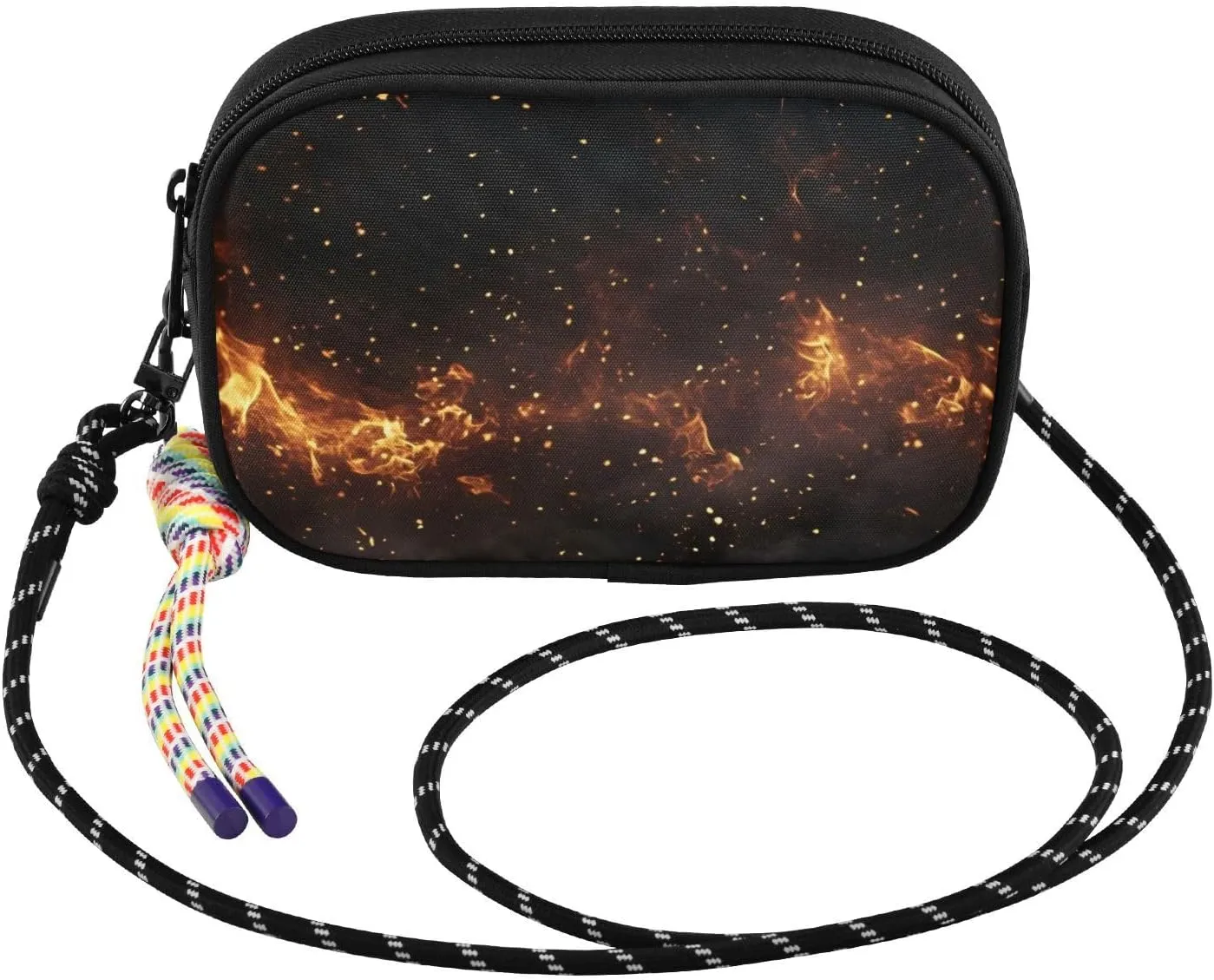 Burn Fire Flames Crossbody Bags for Women Cell Phone Purses Women's Shoulder Handbags Wallet Purse with Adjustable Strap