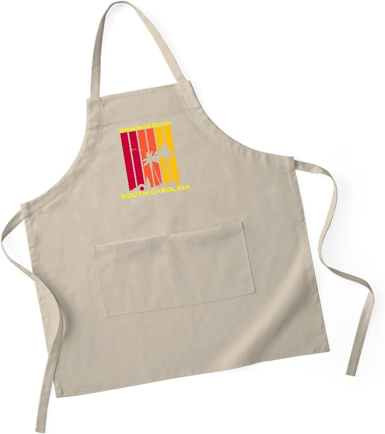 CafePress South Carolina Springmaid Beach Kitchen Apron with Pockets, Grilling Apron, Baking Apron