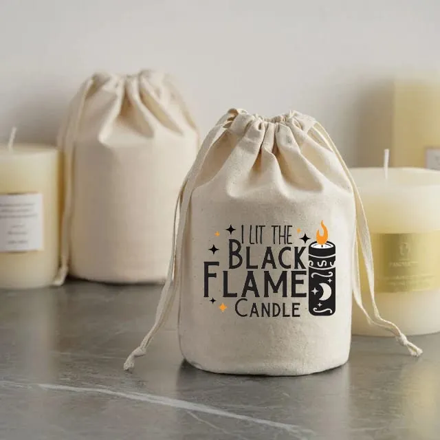 Candle Packaging Bag, Round Bottom bag for candles, Cotton Drawstring Bag, Dust bag for candles, Candle Bag