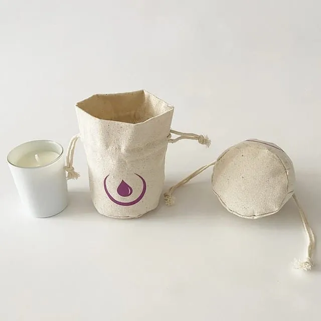 Candle Packaging Bag, Round Bottom bag for candles, Cotton Drawstring Bag, Dust bag for candles, Candle Bag