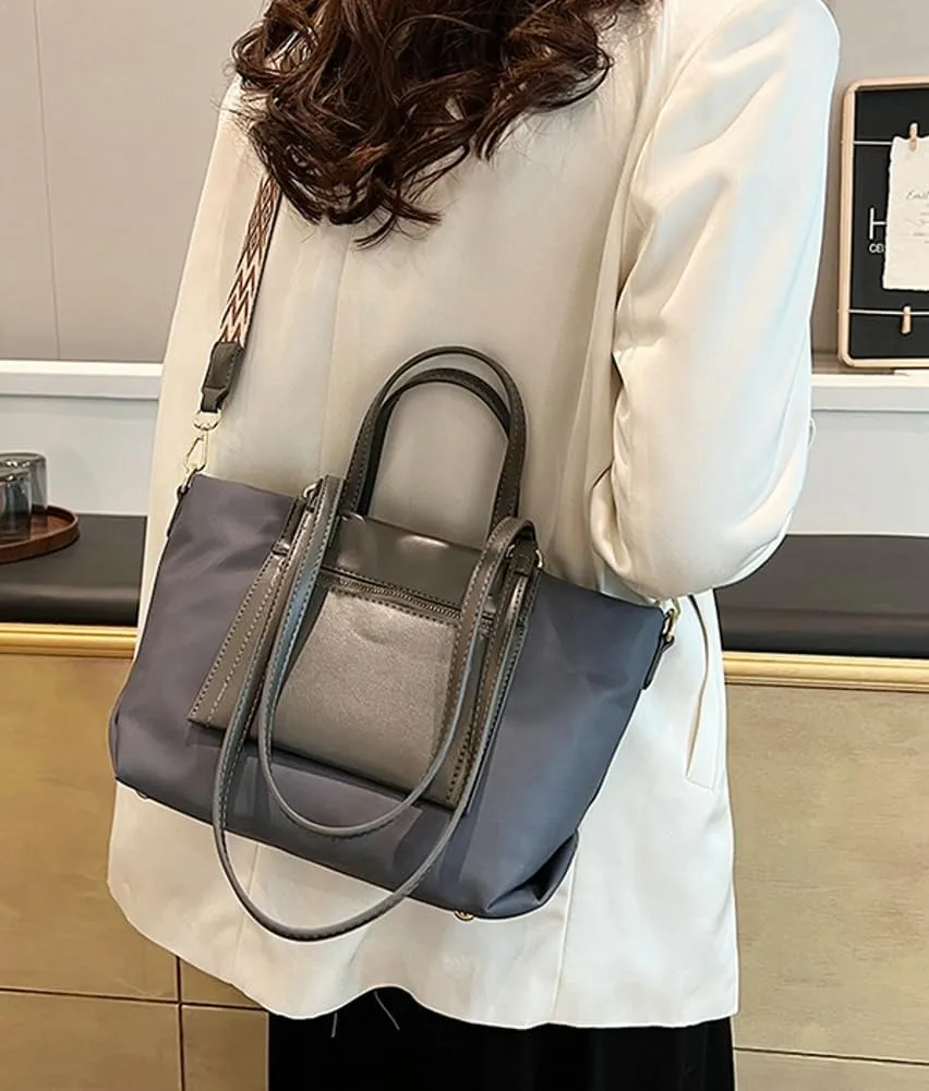 Casual Nylon Tote Bags for Women Canvas Shoulder Crossbody Bag Large Handbags Fashion Top Handle Purse