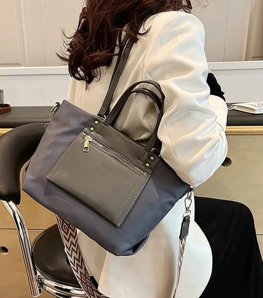 Casual Nylon Tote Bags for Women Canvas Shoulder Crossbody Bag Large Handbags Fashion Top Handle Purse