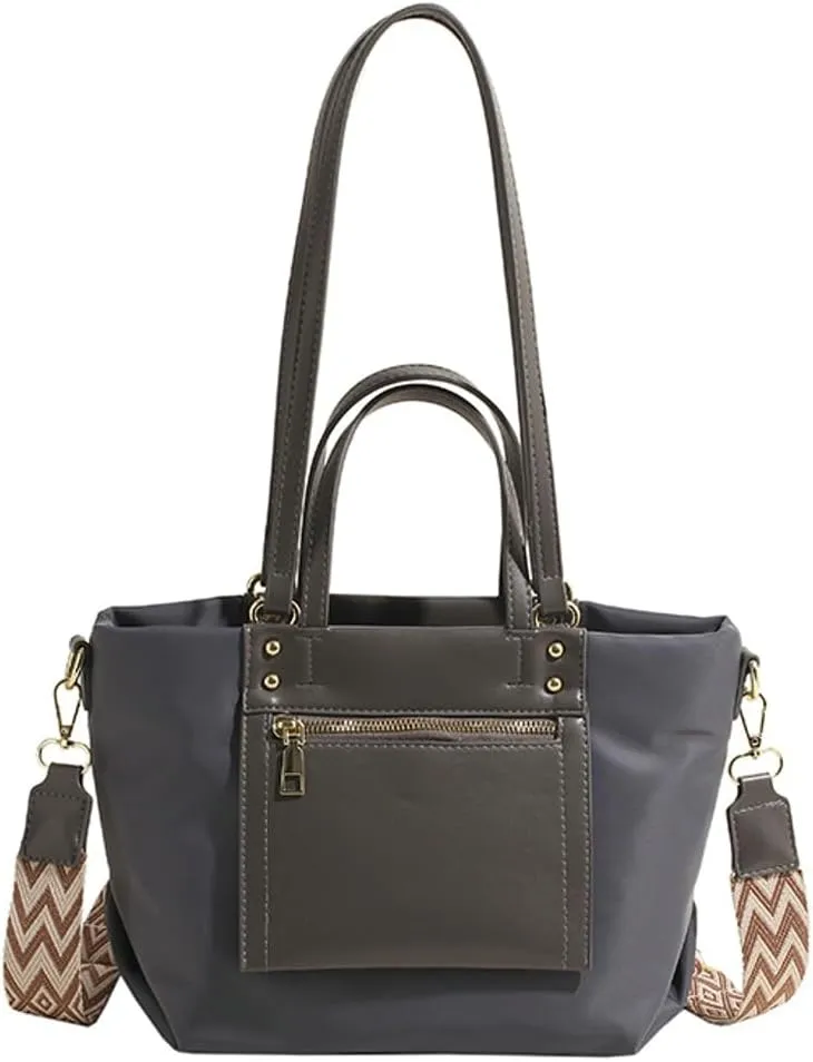 Casual Nylon Tote Bags for Women Canvas Shoulder Crossbody Bag Large Handbags Fashion Top Handle Purse